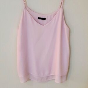 Shinestar. Chiffon blouse. With Spegett straps. Layered on bottom. Large‎